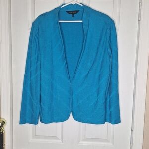 Ming Wang Open Front Knit Cardigan Sweater Jacket blazer Size XL